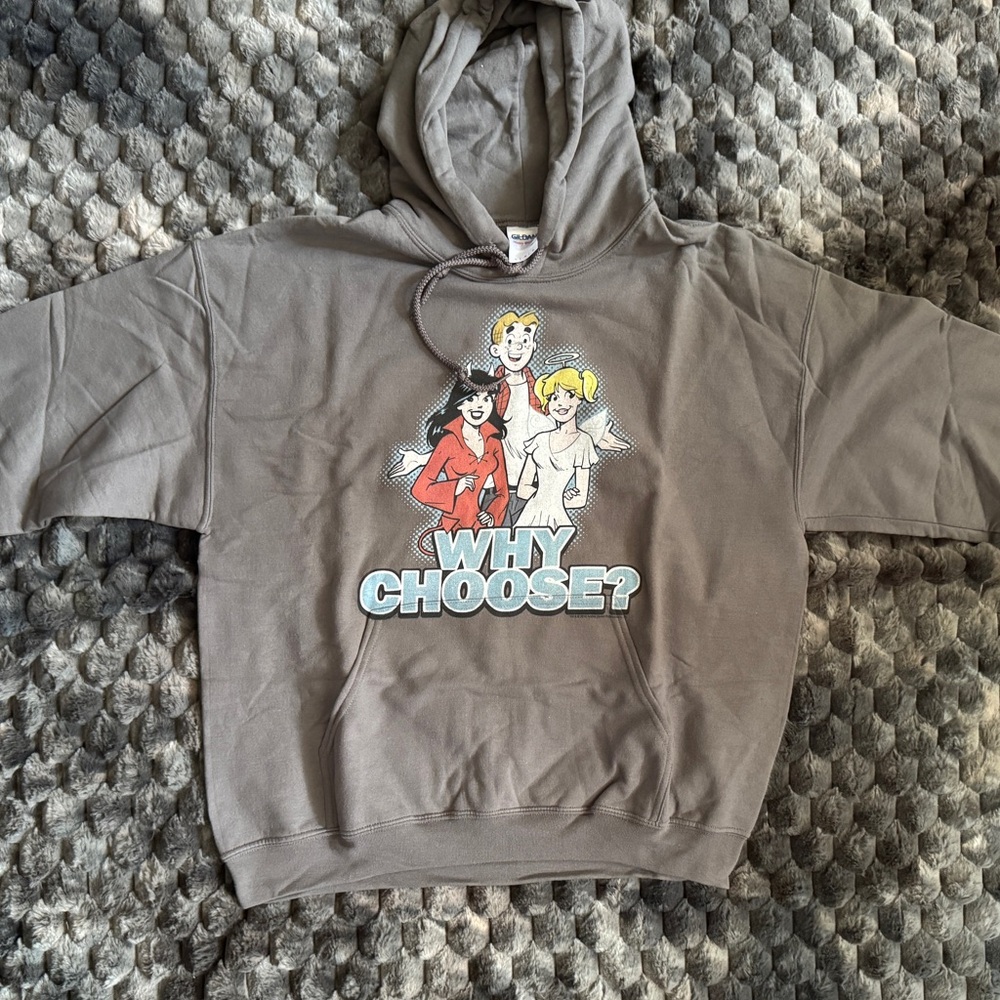 Archie Comics Grey Graphic Hoodie Pullover Size L